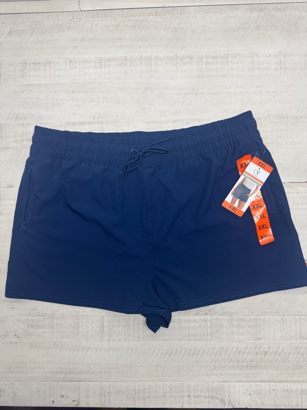 Ocean Pacific Swim board Shorts drawstring closure and zip pockets